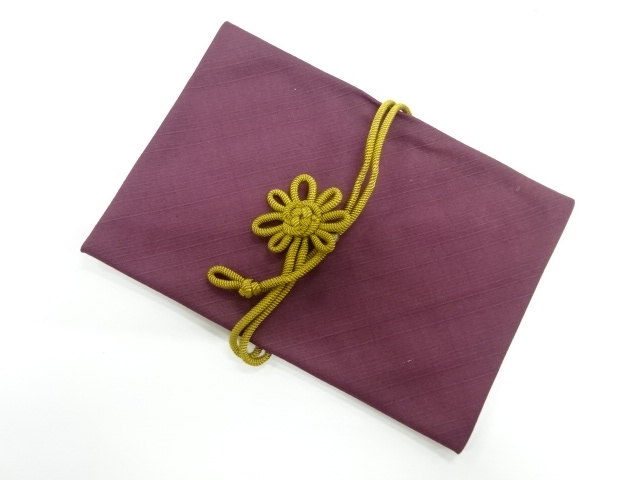 JAPANESE KIMONO / VINTAGE FUKUSA with DECORATIVE KNOT / COTTON